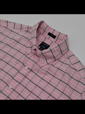 J.Crew Slim Pink Windowpane Button-Down Shirt